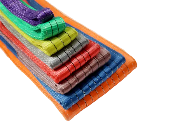 &Eacute;lingue plate en polyester &agrave; deux extr&eacute;mit&eacute;s avec boucle